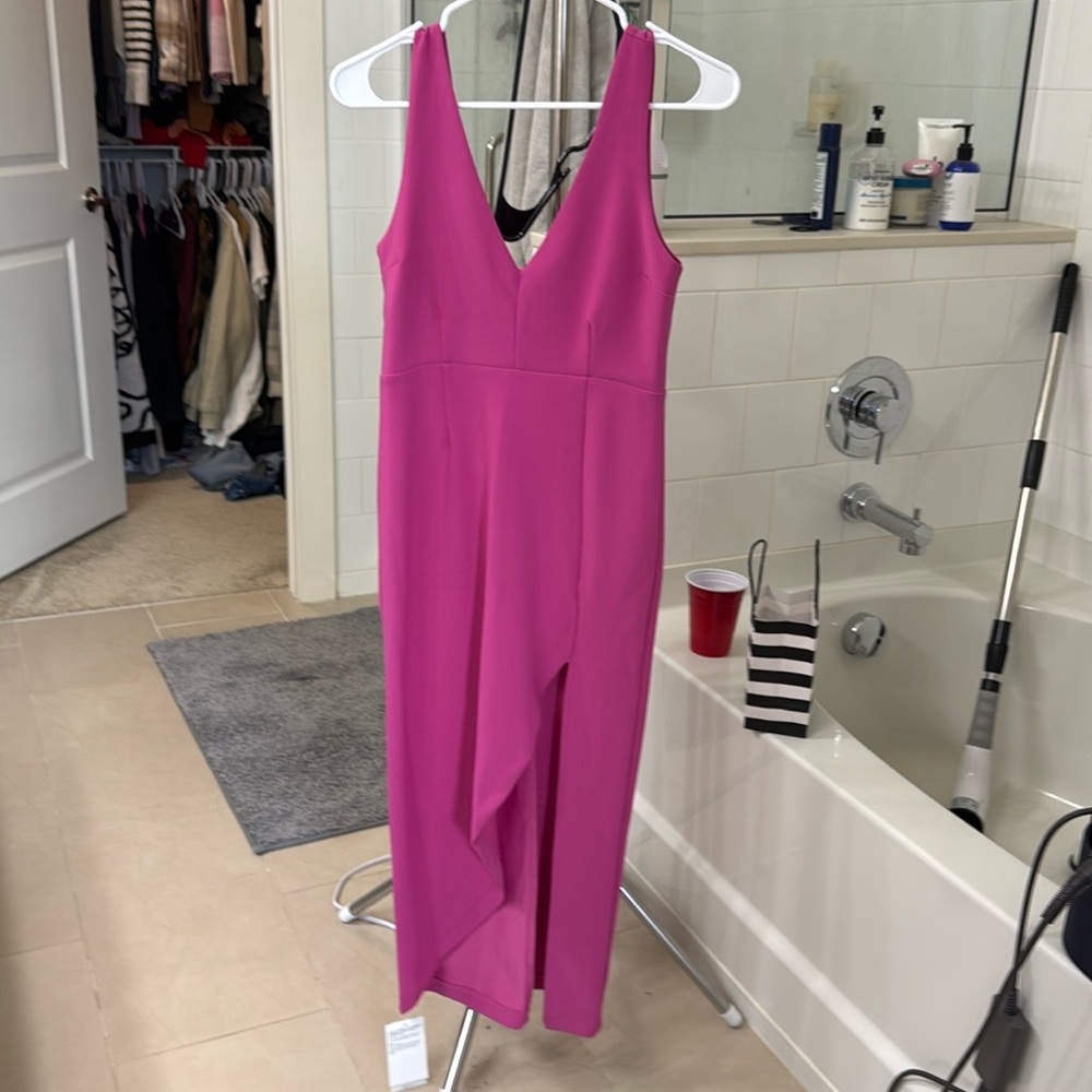 Abercrombie Plunge V-neck Midi Dress